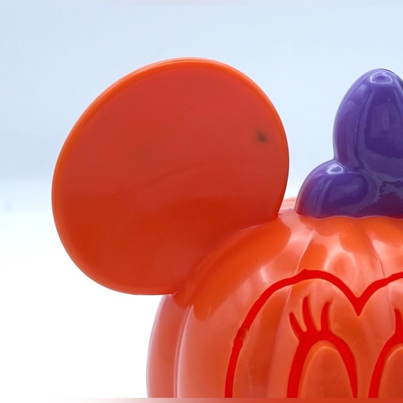 Minnie Mouse Mini Light Up Jack O Lantern Pumpkin Plastic Disney Halloween - Picture 2 of 9